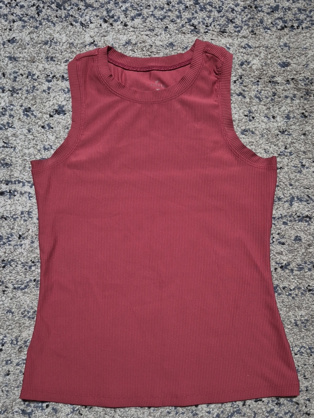 Ribbed Sleeveless Tank Top in Dusty Rose